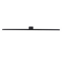 GLOBOSTAR® MEGAN 60448 Μοντέρνο Φωτιστικό Τοίχου - Απλίκα Καθρέπτη Μπάνιου LED 12W 1400lm 120° AC 220-240V IP44 Φυσικό Λευκό 4500K - Lumileds SMD Chip & TÜV SÜD Driver - Μαύρο Ματ - Μ60 x Π12 x Υ4cm - 3 Χρόνια Εγγύηση