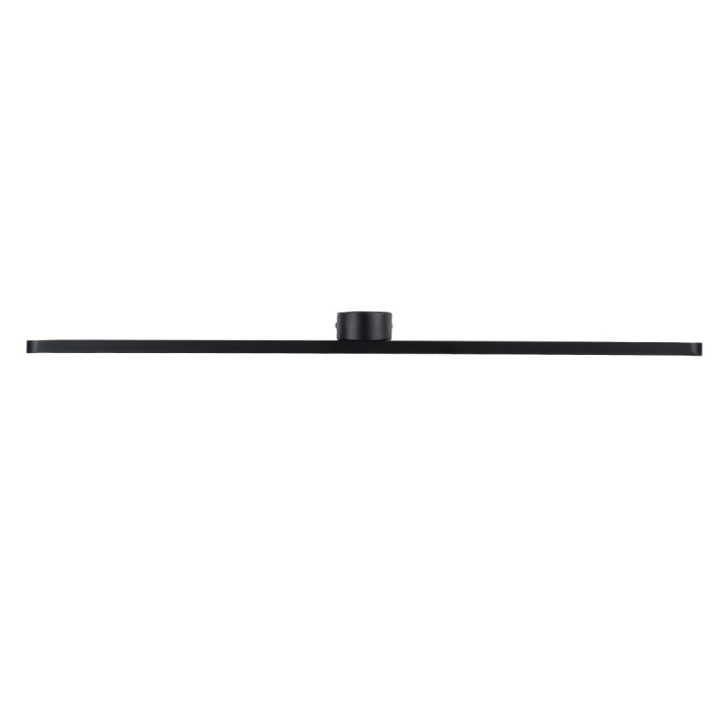 GLOBOSTAR® MEGAN 60448 Μοντέρνο Φωτιστικό Τοίχου - Απλίκα Καθρέπτη Μπάνιου LED 12W 1400lm 120° AC 220-240V IP44 Φυσικό Λευκό 4500K - Lumileds SMD Chip & TÜV SÜD Driver - Μαύρο Ματ - Μ60 x Π12 x Υ4cm - 3 Χρόνια Εγγύηση