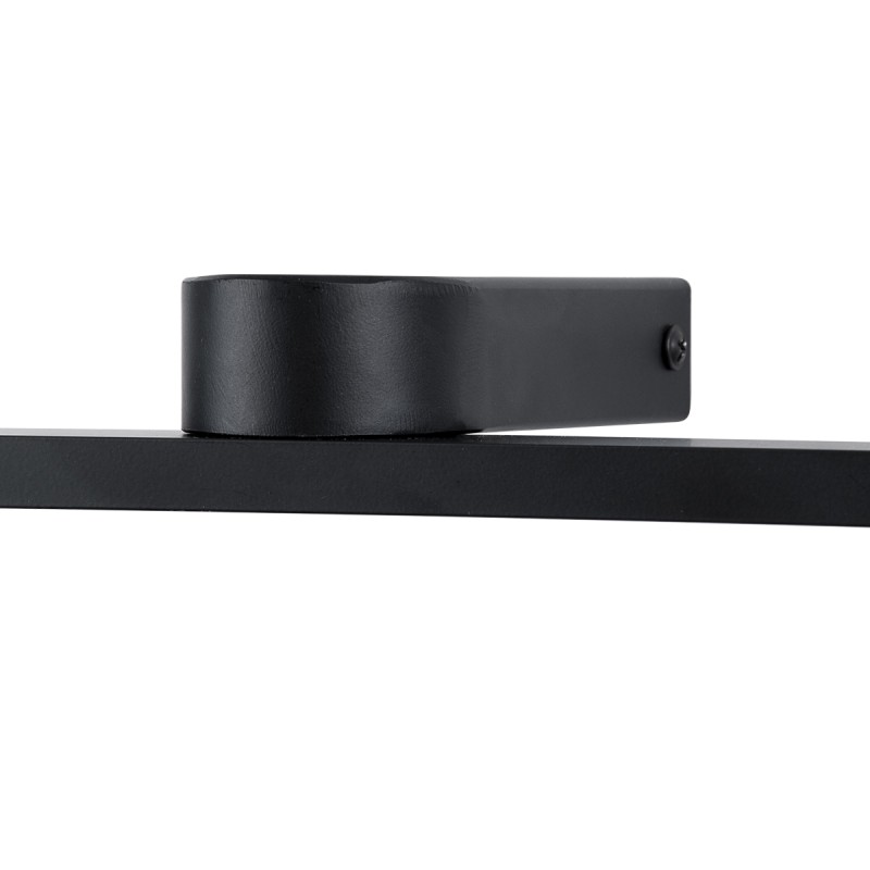 GLOBOSTAR® MEGAN 60448 Μοντέρνο Φωτιστικό Τοίχου - Απλίκα Καθρέπτη Μπάνιου LED 12W 1400lm 120° AC 220-240V IP44 Φυσικό Λευκό 4500K - Lumileds SMD Chip & TÜV SÜD Driver - Μαύρο Ματ - Μ60 x Π12 x Υ4cm - 3 Χρόνια Εγγύηση