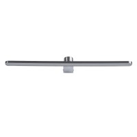 GLOBOSTAR® MEGAN 60449 Μοντέρνο Φωτιστικό Τοίχου - Απλίκα Καθρέπτη Μπάνιου LED 12W 1400lm 120° AC 220-240V IP44 Φυσικό Λευκό 4500K - Lumileds SMD Chip & TÜV SÜD Driver - Νίκελ Χρώμιο - Μ60 x Π12 x Υ4cm - 3 Χρόνια Εγγύηση