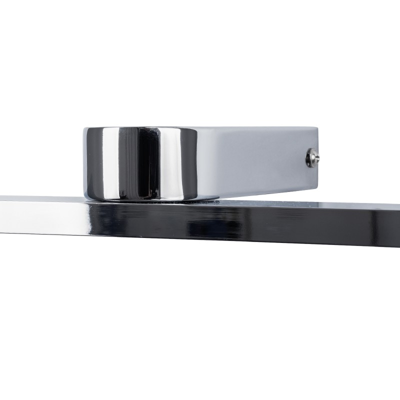 GLOBOSTAR® MEGAN 60449 Μοντέρνο Φωτιστικό Τοίχου - Απλίκα Καθρέπτη Μπάνιου LED 12W 1400lm 120° AC 220-240V IP44 Φυσικό Λευκό 4500K - Lumileds SMD Chip & TÜV SÜD Driver - Νίκελ Χρώμιο - Μ60 x Π12 x Υ4cm - 3 Χρόνια Εγγύηση