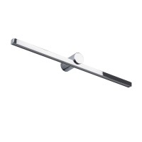 GLOBOSTAR® ROSA 60451 Μοντέρνο Φωτιστικό Τοίχου - Απλίκα Καθρέπτη Μπάνιου LED 12W 1400lm 120° AC 220-240V IP44 Φυσικό Λευκό 4500K - Lumileds SMD Chip & TÜV SÜD Driver - Νίκελ Χρώμιο - Μ60 x Π15 x Υ7cm - 3 Χρόνια Εγγύηση