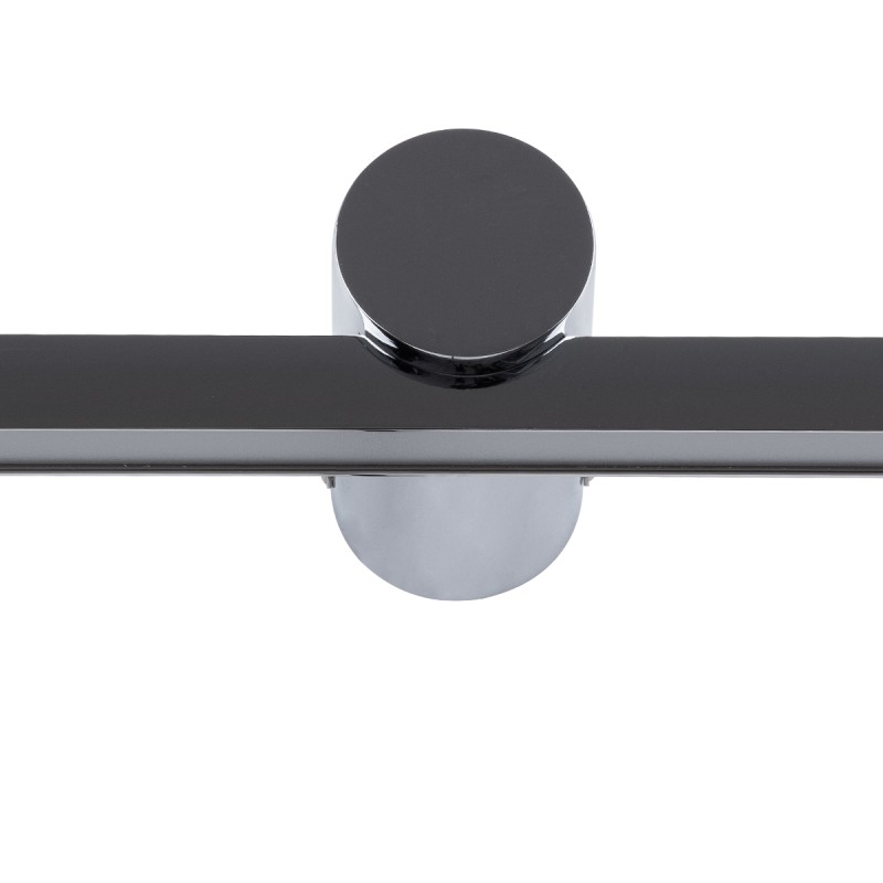 GLOBOSTAR® ROSA 60451 Μοντέρνο Φωτιστικό Τοίχου - Απλίκα Καθρέπτη Μπάνιου LED 12W 1400lm 120° AC 220-240V IP44 Φυσικό Λευκό 4500K - Lumileds SMD Chip & TÜV SÜD Driver - Νίκελ Χρώμιο - Μ60 x Π15 x Υ7cm - 3 Χρόνια Εγγύηση