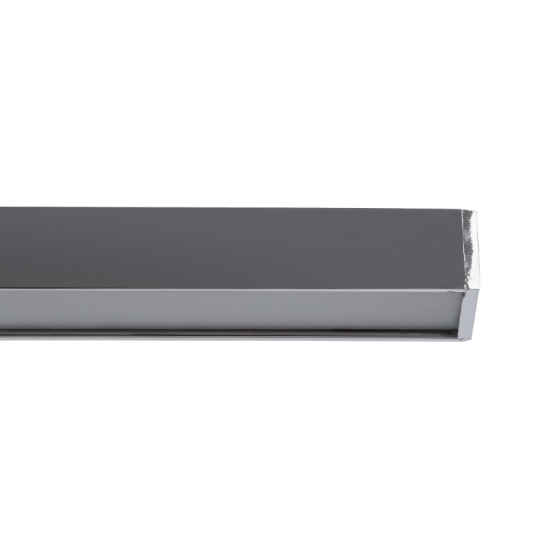 GLOBOSTAR® ROSA 60451 Μοντέρνο Φωτιστικό Τοίχου - Απλίκα Καθρέπτη Μπάνιου LED 12W 1400lm 120° AC 220-240V IP44 Φυσικό Λευκό 4500K - Lumileds SMD Chip & TÜV SÜD Driver - Νίκελ Χρώμιο - Μ60 x Π15 x Υ7cm - 3 Χρόνια Εγγύηση