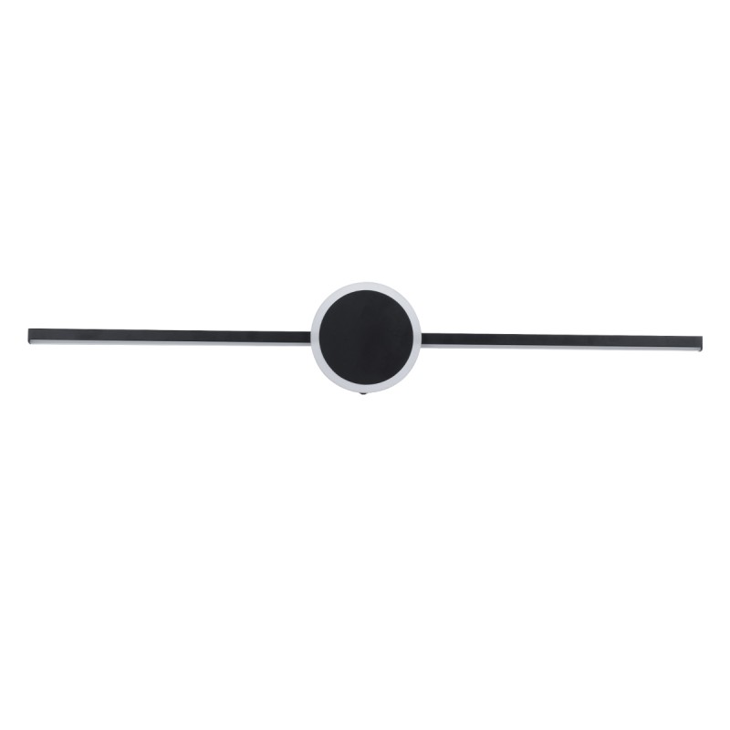 GLOBOSTAR® OPAL 60454 Μοντέρνο Φωτιστικό Τοίχου - Απλίκα Καθρέπτη Μπάνιου LED 14W 1600lm 180° AC 220-240V IP44 Φυσικό Λευκό 4500K - Lumileds SMD Chip & TÜV SÜD Driver - Μαύρο Ματ - Μ60 x Π6 x Υ10cm - 3 Χρόνια Εγγύηση