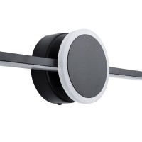 GLOBOSTAR® OPAL 60454 Μοντέρνο Φωτιστικό Τοίχου - Απλίκα Καθρέπτη Μπάνιου LED 14W 1600lm 180° AC 220-240V IP44 Φυσικό Λευκό 4500K - Lumileds SMD Chip & TÜV SÜD Driver - Μαύρο Ματ - Μ60 x Π6 x Υ10cm - 3 Χρόνια Εγγύηση