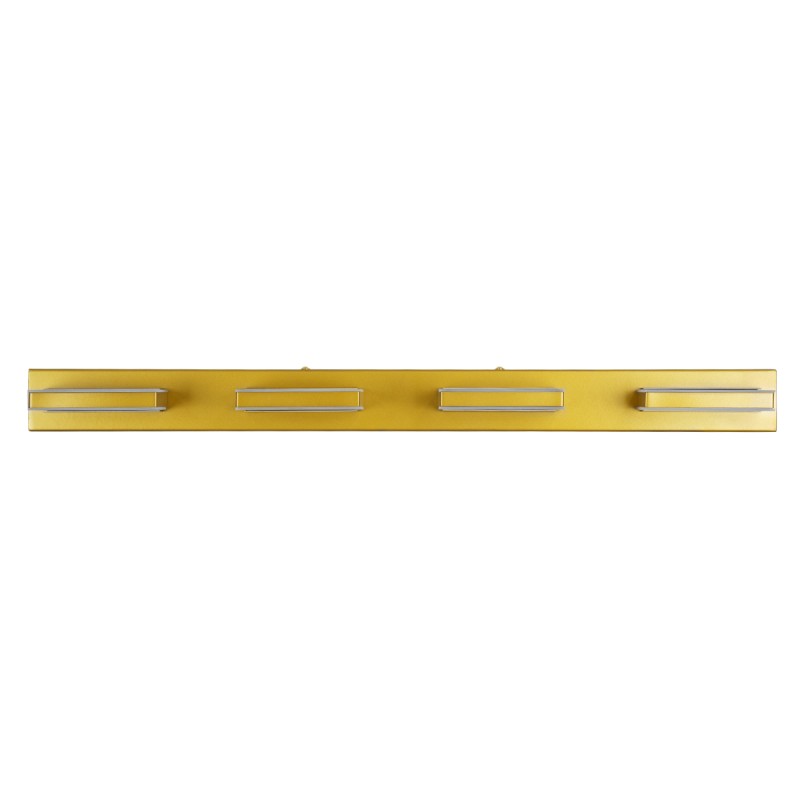GLOBOSTAR® KARLA 60457 Μοντέρνο Φωτιστικό Τοίχου - Απλίκα Καθρέπτη Μπάνιου LED 14W 1600lm 180° AC 220-240V IP44 Φυσικό Λευκό 4500K - Lumileds SMD Chip & TÜV SÜD Driver - Χρυσό - Μ60 x Π9 x Υ5cm - 3 Χρόνια Εγγύηση