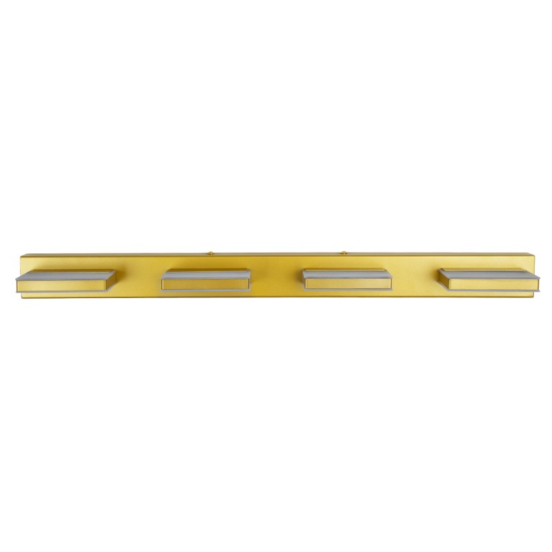 GLOBOSTAR® KARLA 60457 Μοντέρνο Φωτιστικό Τοίχου - Απλίκα Καθρέπτη Μπάνιου LED 14W 1600lm 180° AC 220-240V IP44 Φυσικό Λευκό 4500K - Lumileds SMD Chip & TÜV SÜD Driver - Χρυσό - Μ60 x Π9 x Υ5cm - 3 Χρόνια Εγγύηση