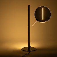 GLOBOSTAR® DALUMA 60467 Μοντέρνο Επιτραπέζιο Φωτιστικό LED 8W 880lm 200° AC 220-240V IP20 Ρυθμιζόμενο Λευκό CCT με On/Off 2700K/4500K/6000K - Lumileds SMD Chip - Μαύρο - Μ15 x Π15 x Υ46cm - 3 Χρόνια Εγγύηση