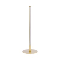 GLOBOSTAR® DALUMA 60469 Μοντέρνο Επιτραπέζιο Φωτιστικό LED 8W 880lm 200° AC 220-240V IP20 Ρυθμιζόμενο Λευκό CCT με On/Off 2700K/4500K/6000K - Lumileds SMD Chip - Χρυσό - Μ15 x Π15 x Υ46cm - 3 Χρόνια Εγγύηση
