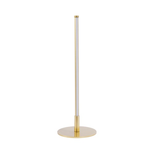 GLOBOSTAR® DALUMA 60469 Μοντέρνο Επιτραπέζιο Φωτιστικό LED 8W 880lm 200° AC 220-240V IP20 Ρυθμιζόμενο Λευκό CCT με On/Off 2700K/4500K/6000K - Lumileds SMD Chip - Χρυσό - Μ15 x Π15 x Υ46cm - 3 Χρόνια Εγγύηση