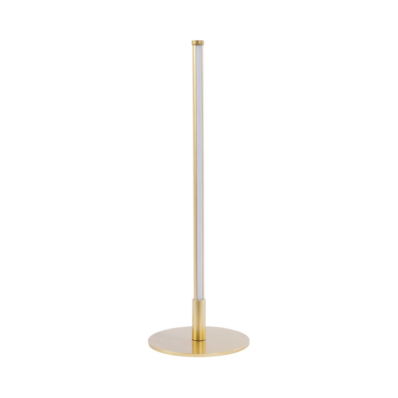 GLOBOSTAR® DALUMA 60469 Μοντέρνο Επιτραπέζιο Φωτιστικό LED 8W 880lm 200° AC 220-240V IP20 Ρυθμιζόμενο Λευκό CCT με On/Off 2700K/4500K/6000K - Lumileds SMD Chip - Χρυσό - Μ15 x Π15 x Υ46cm - 3 Χρόνια Εγγύηση