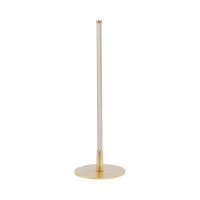 GLOBOSTAR® DALUMA 60469 Μοντέρνο Επιτραπέζιο Φωτιστικό LED 8W 880lm 200° AC 220-240V IP20 Ρυθμιζόμενο Λευκό CCT με On/Off 2700K/4500K/6000K - Lumileds SMD Chip - Χρυσό - Μ15 x Π15 x Υ46cm - 3 Χρόνια Εγγύηση