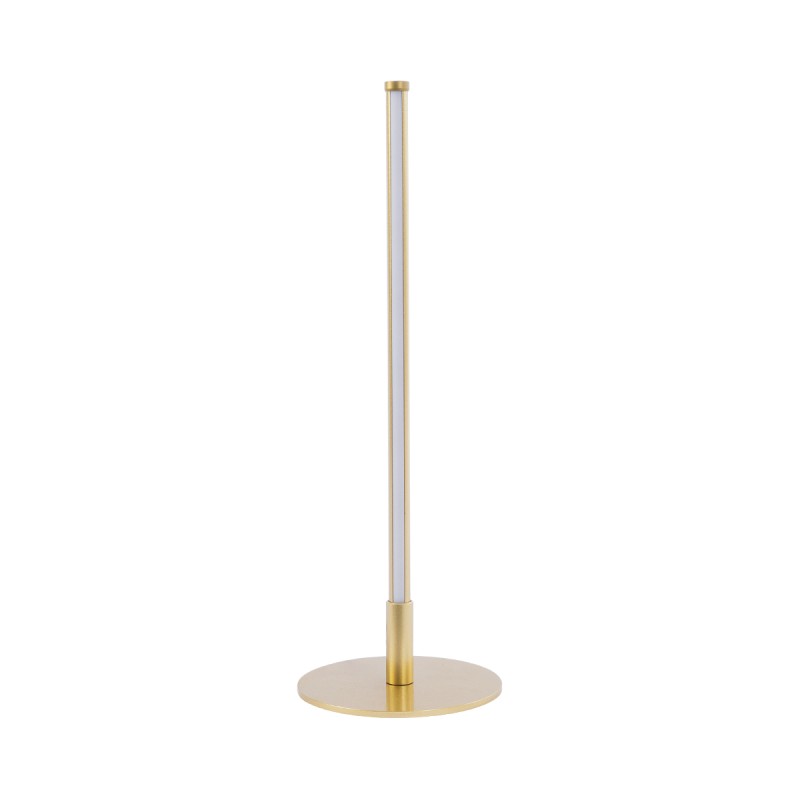 GLOBOSTAR® DALUMA 60469 Μοντέρνο Επιτραπέζιο Φωτιστικό LED 8W 880lm 200° AC 220-240V IP20 Ρυθμιζόμενο Λευκό CCT με On/Off 2700K/4500K/6000K - Lumileds SMD Chip - Χρυσό - Μ15 x Π15 x Υ46cm - 3 Χρόνια Εγγύηση