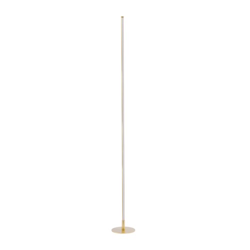GLOBOSTAR® DALUMA 60472 Μοντέρνο Επιδαπέδιο Φωτιστικό LED 24W 2640lm 200° AC 220-240V IP20 Ρυθμιζόμενο Λευκό CCT με On/Off 2700K/4500K/6000K - Lumileds SMD Chip - Σατινέ Χρυσό Βούρτσας - Μ18 x Π18 x Υ160cm - 3 Χρόνια Εγγύηση