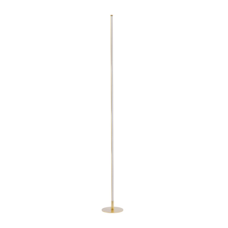 GLOBOSTAR® DALUMA 60472 Μοντέρνο Επιδαπέδιο Φωτιστικό LED 24W 2640lm 200° AC 220-240V IP20 Ρυθμιζόμενο Λευκό CCT με On/Off 2700K/4500K/6000K - Lumileds SMD Chip - Σατινέ Χρυσό Βούρτσας - Μ18 x Π18 x Υ160cm - 3 Χρόνια Εγγύηση