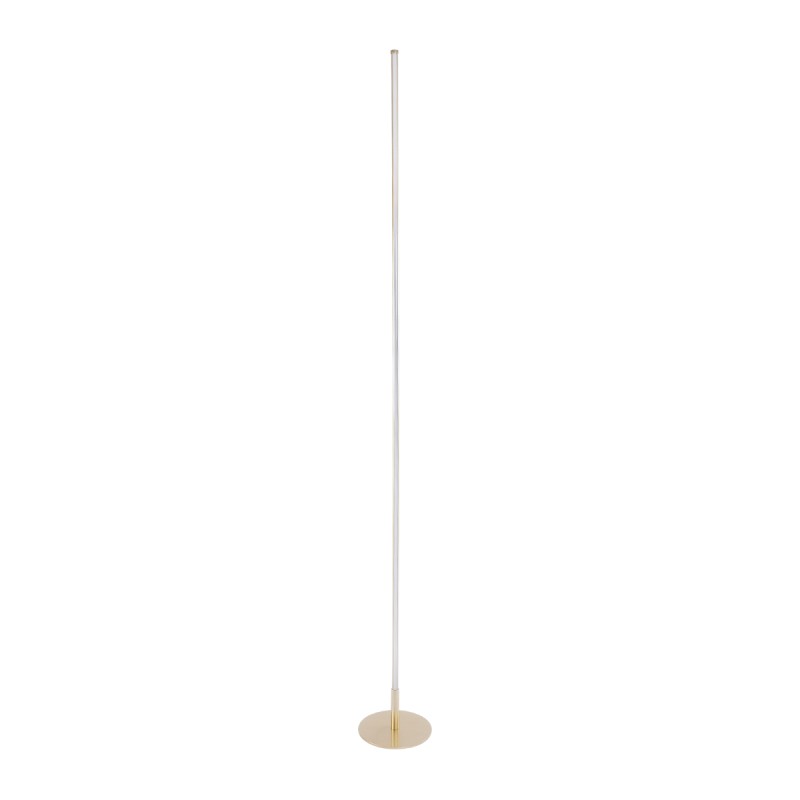 GLOBOSTAR® DALUMA 60472 Μοντέρνο Επιδαπέδιο Φωτιστικό LED 24W 2640lm 200° AC 220-240V IP20 Ρυθμιζόμενο Λευκό CCT με On/Off 2700K/4500K/6000K - Lumileds SMD Chip - Σατινέ Χρυσό Βούρτσας - Μ18 x Π18 x Υ160cm - 3 Χρόνια Εγγύηση