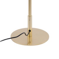 GLOBOSTAR® DALUMA 60472 Μοντέρνο Επιδαπέδιο Φωτιστικό LED 24W 2640lm 200° AC 220-240V IP20 Ρυθμιζόμενο Λευκό CCT με On/Off 2700K/4500K/6000K - Lumileds SMD Chip - Σατινέ Χρυσό Βούρτσας - Μ18 x Π18 x Υ160cm - 3 Χρόνια Εγγύηση