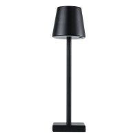 GLOBOSTAR® NEGA 60473 Μοντέρνο Επιτραπέζιο Φωτιστικό LED 2.2W 154lm 360° DC 5V με USB με Επαναφορτιζόμενη Μπαταρία Li-ion 3.7V 4000mAh IP20 Θερμό Λευκό 2700K με Αφή Dimmable - Lumileds SMD Chip - Μαύρο - Μ10 x Π10 x Υ39cm - 2 Χρόνια Εγγύηση