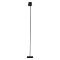 GLOBOSTAR® NEGA 60477 Μοντέρνο Επιδαπέδιο Φωτιστικό LED 2.2W 154lm 360° DC 5V με USB 2.0 με Επαναφορτιζόμενη Μπαταρία Li-ion 3.7V 4000mAh IP44 Θερμό Λευκό 2700K με Αφή Dimmable - Lumileds SMD Chip - Μαύρο - Μ10 x Π10 x Υ135cm - 2 Χρόνια Εγγύηση