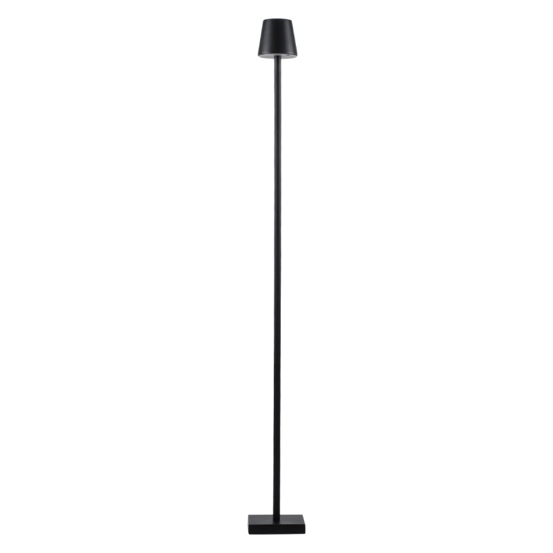 GLOBOSTAR® NEGA 60477 Μοντέρνο Επιδαπέδιο Φωτιστικό LED 2.2W 154lm 360° DC 5V με USB 2.0 με Επαναφορτιζόμενη Μπαταρία Li-ion 3.7V 4000mAh IP44 Θερμό Λευκό 2700K με Αφή Dimmable - Lumileds SMD Chip - Μαύρο - Μ10 x Π10 x Υ135cm - 2 Χρόνια Εγγύηση