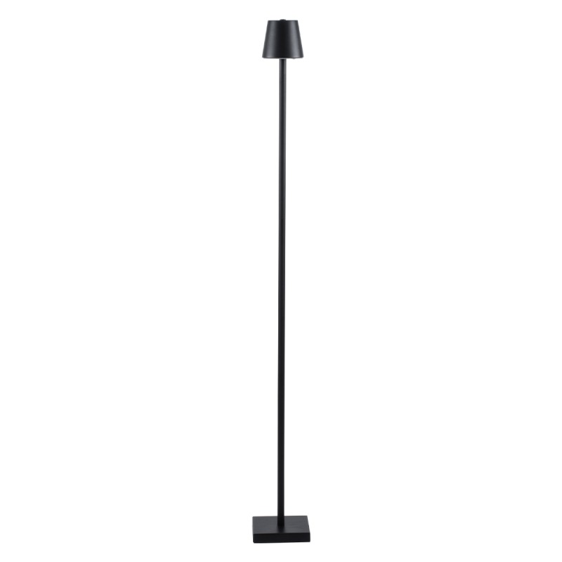 GLOBOSTAR® NEGA 60477 Μοντέρνο Επιδαπέδιο Φωτιστικό LED 2.2W 154lm 360° DC 5V με USB 2.0 με Επαναφορτιζόμενη Μπαταρία Li-ion 3.7V 4000mAh IP44 Θερμό Λευκό 2700K με Αφή Dimmable - Lumileds SMD Chip - Μαύρο - Μ10 x Π10 x Υ135cm - 2 Χρόνια Εγγύηση