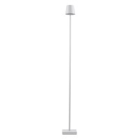GLOBOSTAR® NEGA 60478 Μοντέρνο Επιδαπέδιο Φωτιστικό LED 2.2W 154lm 360° DC 5V με USB 2.0 με Επαναφορτιζόμενη Μπαταρία Li-ion 3.7V 4000mAh IP44 Θερμό Λευκό 2700K με Αφή Dimmable - Lumileds SMD Chip - Λευκό - Μ10 x Π10 x Υ135cm - 2 Χρόνια Εγγύηση
