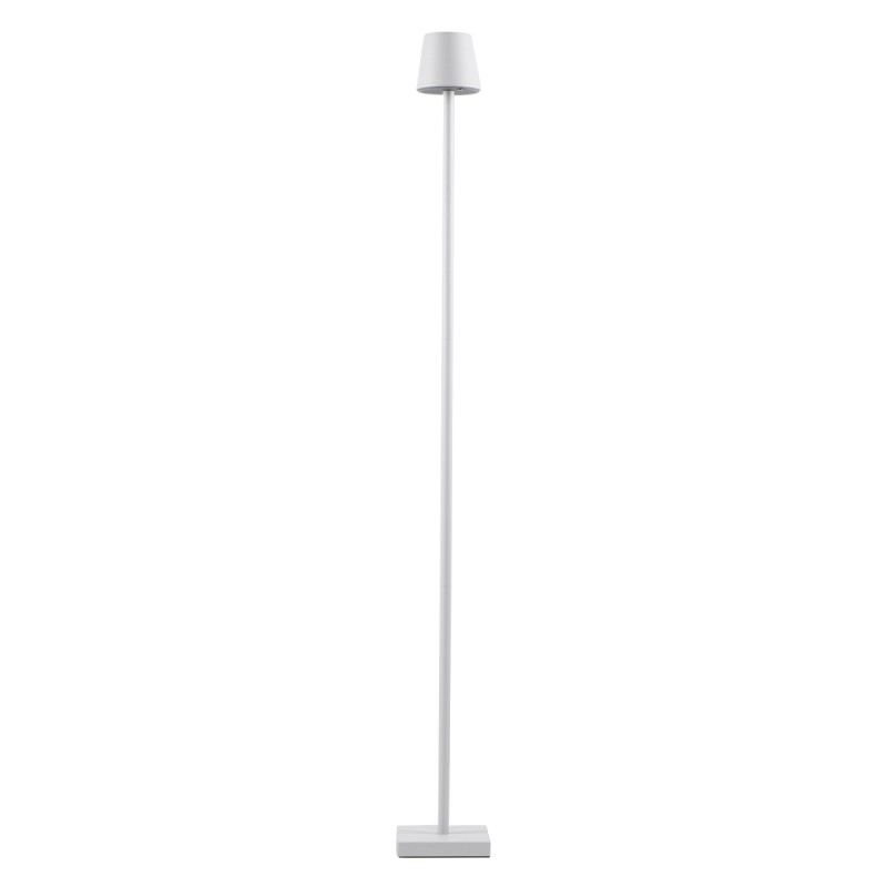 GLOBOSTAR® NEGA 60478 Μοντέρνο Επιδαπέδιο Φωτιστικό LED 2.2W 154lm 360° DC 5V με USB 2.0 με Επαναφορτιζόμενη Μπαταρία Li-ion 3.7V 4000mAh IP44 Θερμό Λευκό 2700K με Αφή Dimmable - Lumileds SMD Chip - Λευκό - Μ10 x Π10 x Υ135cm - 2 Χρόνια Εγγύηση