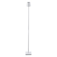 GLOBOSTAR® NEGA 60478 Μοντέρνο Επιδαπέδιο Φωτιστικό LED 2.2W 154lm 360° DC 5V με USB 2.0 με Επαναφορτιζόμενη Μπαταρία Li-ion 3.7V 4000mAh IP44 Θερμό Λευκό 2700K με Αφή Dimmable - Lumileds SMD Chip - Λευκό - Μ10 x Π10 x Υ135cm - 2 Χρόνια Εγγύηση