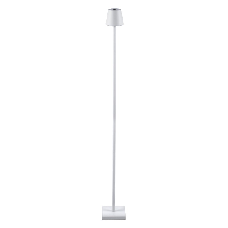 GLOBOSTAR® NEGA 60478 Μοντέρνο Επιδαπέδιο Φωτιστικό LED 2.2W 154lm 360° DC 5V με USB 2.0 με Επαναφορτιζόμενη Μπαταρία Li-ion 3.7V 4000mAh IP44 Θερμό Λευκό 2700K με Αφή Dimmable - Lumileds SMD Chip - Λευκό - Μ10 x Π10 x Υ135cm - 2 Χρόνια Εγγύηση