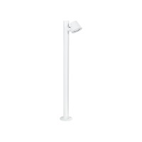 GloboStar® GARDENIA 60506 Φωτιστικό Κήπου - Κολωνάκι Αρχιτεκτονικού Φωτισμού Εξωτερικού Χώρου LED 7W 700lm 60° AC220-240V Αδιάβροχο IP65 - Σώμα Αλουμινίου & Tempered Glass - Μ12 x Π18 x Υ90cm - Θερμό Λευκό 2700K - Λευκό - Bridgelux Chip - 5 Years Warr