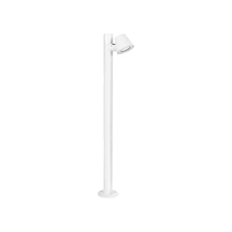GloboStar® GARDENIA 60506 Φωτιστικό Κήπου - Κολωνάκι Αρχιτεκτονικού Φωτισμού Εξωτερικού Χώρου LED 7W 700lm 60° AC220-240V Αδιάβροχο IP65 - Σώμα Αλουμινίου & Tempered Glass - Μ12 x Π18 x Υ90cm - Θερμό Λευκό 2700K - Λευκό - Bridgelux Chip - 5 Years Warr