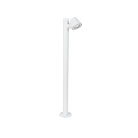 GloboStar® GARDENIA 60506 Φωτιστικό Κήπου - Κολωνάκι Αρχιτεκτονικού Φωτισμού Εξωτερικού Χώρου LED 7W 700lm 60° AC220-240V Αδιάβροχο IP65 - Σώμα Αλουμινίου & Tempered Glass - Μ12 x Π18 x Υ90cm - Θερμό Λευκό 2700K - Λευκό - Bridgelux Chip - 5 Years Warr