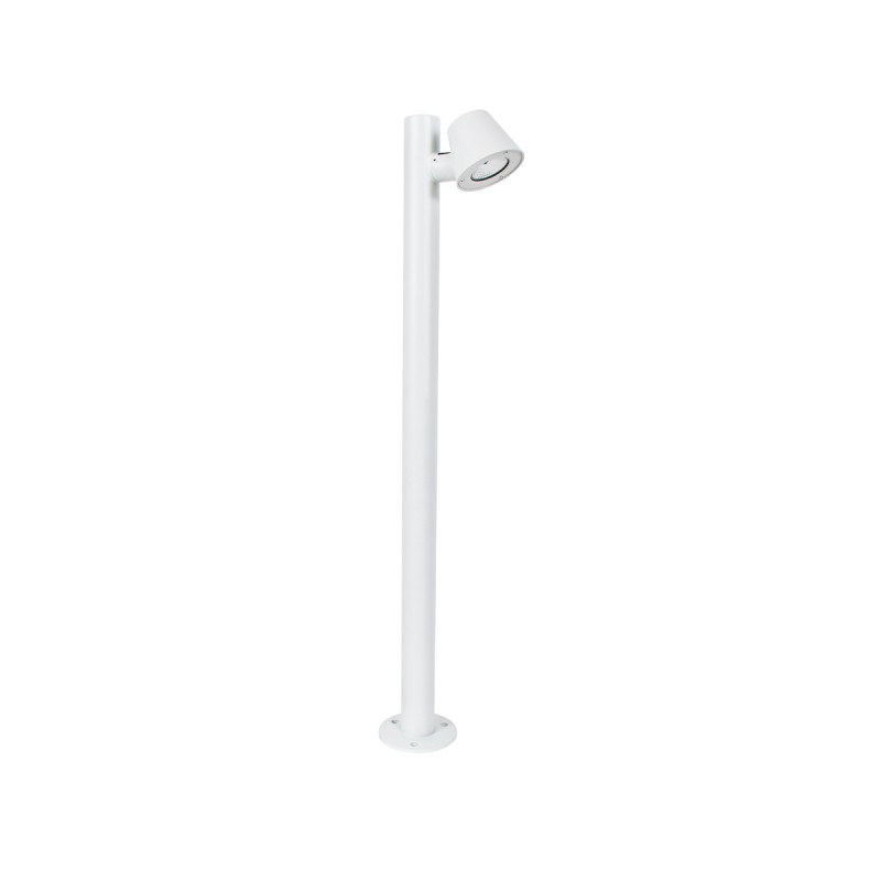 GloboStar® GARDENIA 60506 Φωτιστικό Κήπου - Κολωνάκι Αρχιτεκτονικού Φωτισμού Εξωτερικού Χώρου LED 7W 700lm 60° AC220-240V Αδιάβροχο IP65 - Σώμα Αλουμινίου & Tempered Glass - Μ12 x Π18 x Υ90cm - Θερμό Λευκό 2700K - Λευκό - Bridgelux Chip - 5 Years Warr