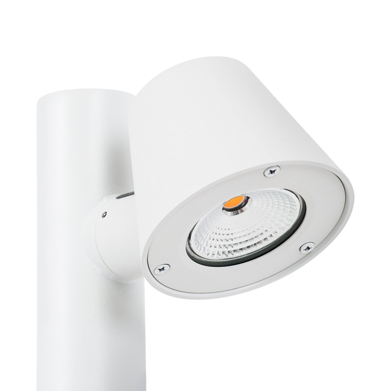 GloboStar® GARDENIA 60506 Φωτιστικό Κήπου - Κολωνάκι Αρχιτεκτονικού Φωτισμού Εξωτερικού Χώρου LED 7W 700lm 60° AC220-240V Αδιάβροχο IP65 - Σώμα Αλουμινίου & Tempered Glass - Μ12 x Π18 x Υ90cm - Θερμό Λευκό 2700K - Λευκό - Bridgelux Chip - 5 Years Warr