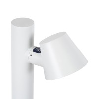 GloboStar® GARDENIA 60506 Φωτιστικό Κήπου - Κολωνάκι Αρχιτεκτονικού Φωτισμού Εξωτερικού Χώρου LED 7W 700lm 60° AC220-240V Αδιάβροχο IP65 - Σώμα Αλουμινίου & Tempered Glass - Μ12 x Π18 x Υ90cm - Θερμό Λευκό 2700K - Λευκό - Bridgelux Chip - 5 Years Warr
