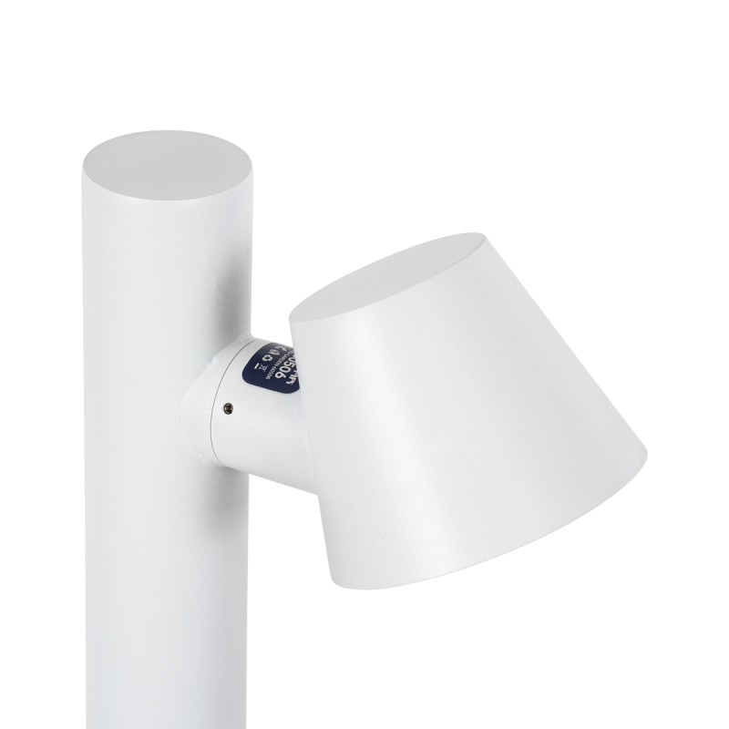 GloboStar® GARDENIA 60506 Φωτιστικό Κήπου - Κολωνάκι Αρχιτεκτονικού Φωτισμού Εξωτερικού Χώρου LED 7W 700lm 60° AC220-240V Αδιάβροχο IP65 - Σώμα Αλουμινίου & Tempered Glass - Μ12 x Π18 x Υ90cm - Θερμό Λευκό 2700K - Λευκό - Bridgelux Chip - 5 Years Warr