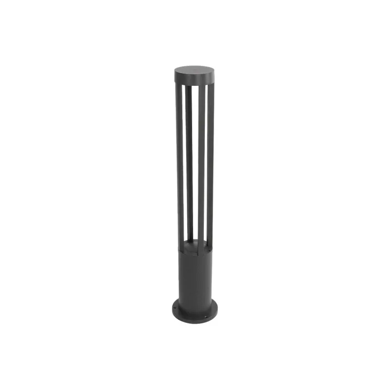 kelvo® GREMO KLV-101-0123 Φωτιστικό Κολωνάκι Κήπου LED 7W 875lm 45° AC 220-240V Αδιάβροχο IP65 Θερμό Λευκό 2700K - Bridgelux COB Chip & TÜV SÜD Driver - Γκρι Ανθρακί Ματ - Μ15.5 x Π15.5 x Υ80cm - 5 Χρόνια Εγγύηση