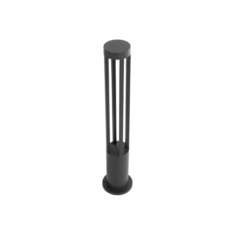 kelvo® GREMO KLV-101-0123 Φωτιστικό Κολωνάκι Κήπου LED 7W 875lm 45° AC 220-240V Αδιάβροχο IP65 Θερμό Λευκό 2700K - Bridgelux COB Chip & TÜV SÜD Driver - Γκρι Ανθρακί Ματ - Μ15.5 x Π15.5 x Υ80cm - 5 Χρόνια Εγγύηση