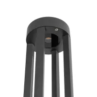 kelvo® GREMO KLV-101-0123 Φωτιστικό Κολωνάκι Κήπου LED 7W 875lm 45° AC 220-240V Αδιάβροχο IP65 Θερμό Λευκό 2700K - Bridgelux COB Chip & TÜV SÜD Driver - Γκρι Ανθρακί Ματ - Μ15.5 x Π15.5 x Υ80cm - 5 Χρόνια Εγγύηση