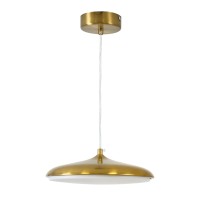 GLOBOSTAR® BARON 60886 Μοντέρνο Κρεμαστό Φωτιστικό Οροφής LED 12W 1440lm 120° AC 220-240V IP20 Ρυθμιζόμενο Λευκό CCT με On/Off 2700K/4500K/6000K - Lumileds SMD Chip - Χρυσό - Μ25 x Π25 x Υ8cm - 3 Χρόνια Εγγύηση