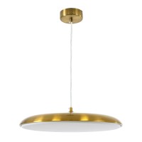 GLOBOSTAR® BARON 60887 Μοντέρνο Κρεμαστό Φωτιστικό Οροφής LED 24W 2880lm 120° AC 220-240V IP20 Ρυθμιζόμενο Λευκό CCT με On/Off 2700K/4500K/6000K - Lumileds SMD Chip - Χρυσό - Μ40 x Π40 x Υ10cm - 3 Χρόνια Εγγύηση