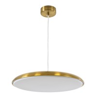GLOBOSTAR® BARON 60887 Μοντέρνο Κρεμαστό Φωτιστικό Οροφής LED 24W 2880lm 120° AC 220-240V IP20 Ρυθμιζόμενο Λευκό CCT με On/Off 2700K/4500K/6000K - Lumileds SMD Chip - Χρυσό - Μ40 x Π40 x Υ10cm - 3 Χρόνια Εγγύηση