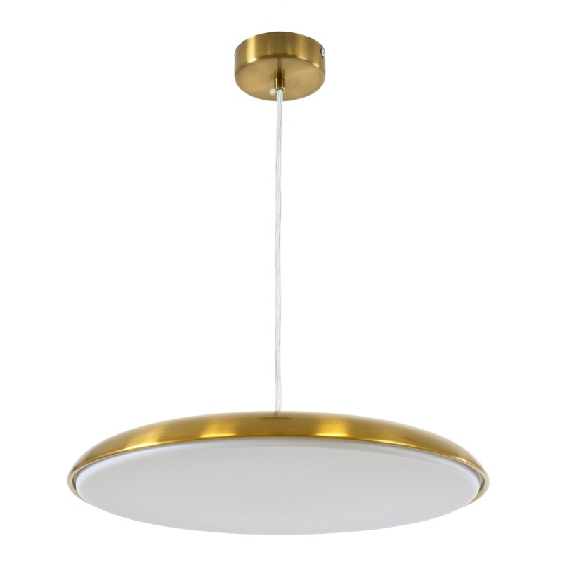 GLOBOSTAR® BARON 60887 Μοντέρνο Κρεμαστό Φωτιστικό Οροφής LED 24W 2880lm 120° AC 220-240V IP20 Ρυθμιζόμενο Λευκό CCT με On/Off 2700K/4500K/6000K - Lumileds SMD Chip - Χρυσό - Μ40 x Π40 x Υ10cm - 3 Χρόνια Εγγύηση