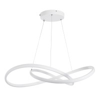 GLOBOSTAR® DEXTER 60914 Μοντέρνο Κρεμαστό Φωτιστικό Οροφής LED 90W 10080lm 300° AC 220-240V IP20 Ρυθμιζόμενο Λευκό CCT με Χειριστήριο από 2700K έως 6000K Dimmable - Lumileds SMD Chip - Λευκό Ματ - Μ73 x Π73 x Υ16cm - 3 Χρόνια Εγγύηση