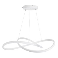 GLOBOSTAR® DEXTER 60914 Μοντέρνο Κρεμαστό Φωτιστικό Οροφής LED 90W 10080lm 300° AC 220-240V IP20 Ρυθμιζόμενο Λευκό CCT με Χειριστήριο από 2700K έως 6000K Dimmable - Lumileds SMD Chip - Λευκό Ματ - Μ73 x Π73 x Υ16cm - 3 Χρόνια Εγγύηση