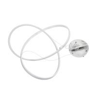 GLOBOSTAR® DEXTER 60914 Μοντέρνο Κρεμαστό Φωτιστικό Οροφής LED 90W 10080lm 300° AC 220-240V IP20 Ρυθμιζόμενο Λευκό CCT με Χειριστήριο από 2700K έως 6000K Dimmable - Lumileds SMD Chip - Λευκό Ματ - Μ73 x Π73 x Υ16cm - 3 Χρόνια Εγγύηση