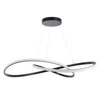 GLOBOSTAR® DEXTER 60917 Μοντέρνο Κρεμαστό Φωτιστικό Οροφής LED 120W 13440lm 300° AC 220-240V IP20 Ρυθμιζόμενο Λευκό CCT με Χειριστήριο από 2700K έως 6000K Dimmable - Lumileds SMD Chip - Μαύρο Ματ - Μ103 x Π103 x Υ22cm - 3 Χρόνια Εγγύηση