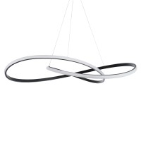 GLOBOSTAR® DEXTER 60917 Μοντέρνο Κρεμαστό Φωτιστικό Οροφής LED 120W 13440lm 300° AC 220-240V IP20 Ρυθμιζόμενο Λευκό CCT με Χειριστήριο από 2700K έως 6000K Dimmable - Lumileds SMD Chip - Μαύρο Ματ - Μ103 x Π103 x Υ22cm - 3 Χρόνια Εγγύηση