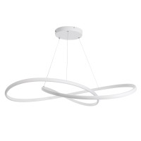 GLOBOSTAR® DEXTER 60918 Μοντέρνο Κρεμαστό Φωτιστικό Οροφής LED 120W 13440lm 300° AC 220-240V IP20 Ρυθμιζόμενο Λευκό CCT με Χειριστήριο από 2700K έως 6000K Dimmable - Lumileds SMD Chip - Λευκό Ματ - Μ103 x Π103 x Υ22cm - 3 Χρόνια Εγγύηση